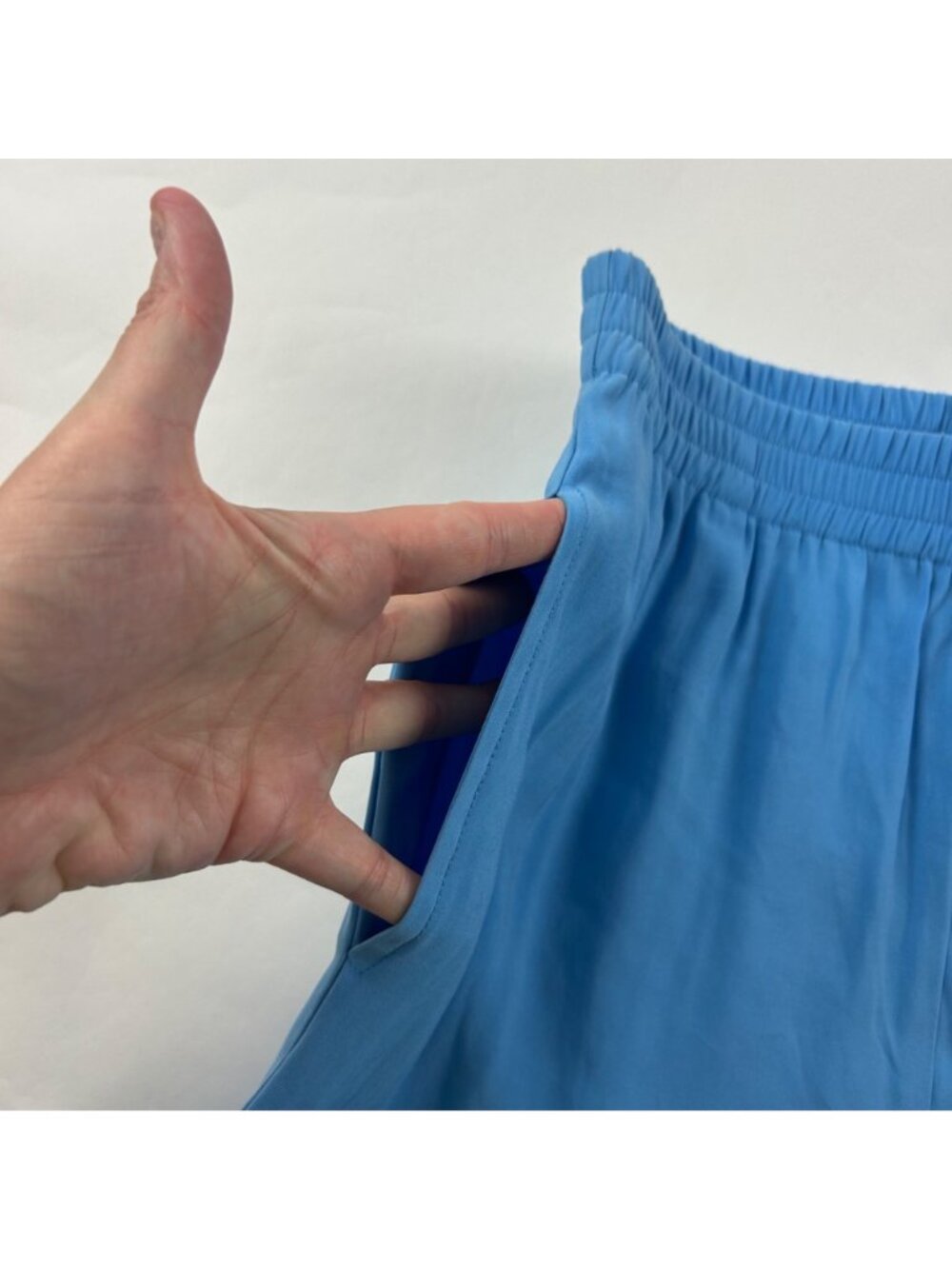 Melloday Sky Blue High Rise Wide Leg Summer Pant S - Picture 3 of 7